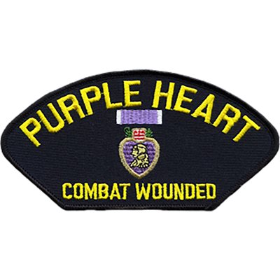 W / PURPLE HEART COMBAT WOUNDED