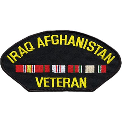 W / IRAQ AFGAHAN VET W / RIB(BLK)